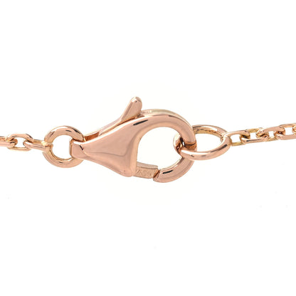 Van Cleef & Arpels 18K Rose Gold Diamond Mother of Pearl Vintage Alhambra Pendant Necklace 5 of 6