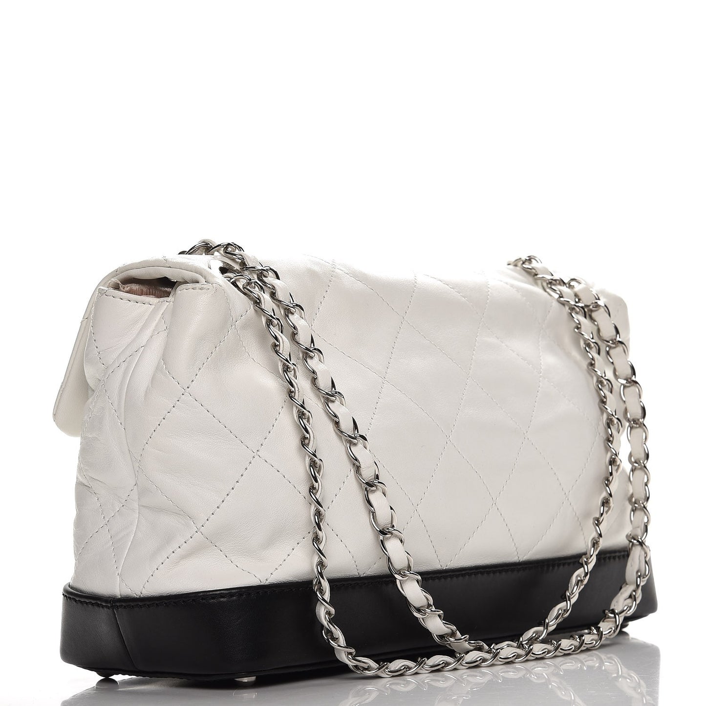 Lambskin Quilted VIP Flap White