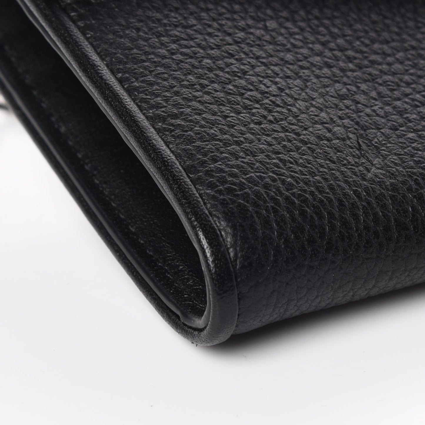 Calfskin Large Patricia Wallet On Chain Black