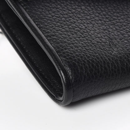 MCM Calfskin Large Patricia Wallet On Chain Black 5 of 10