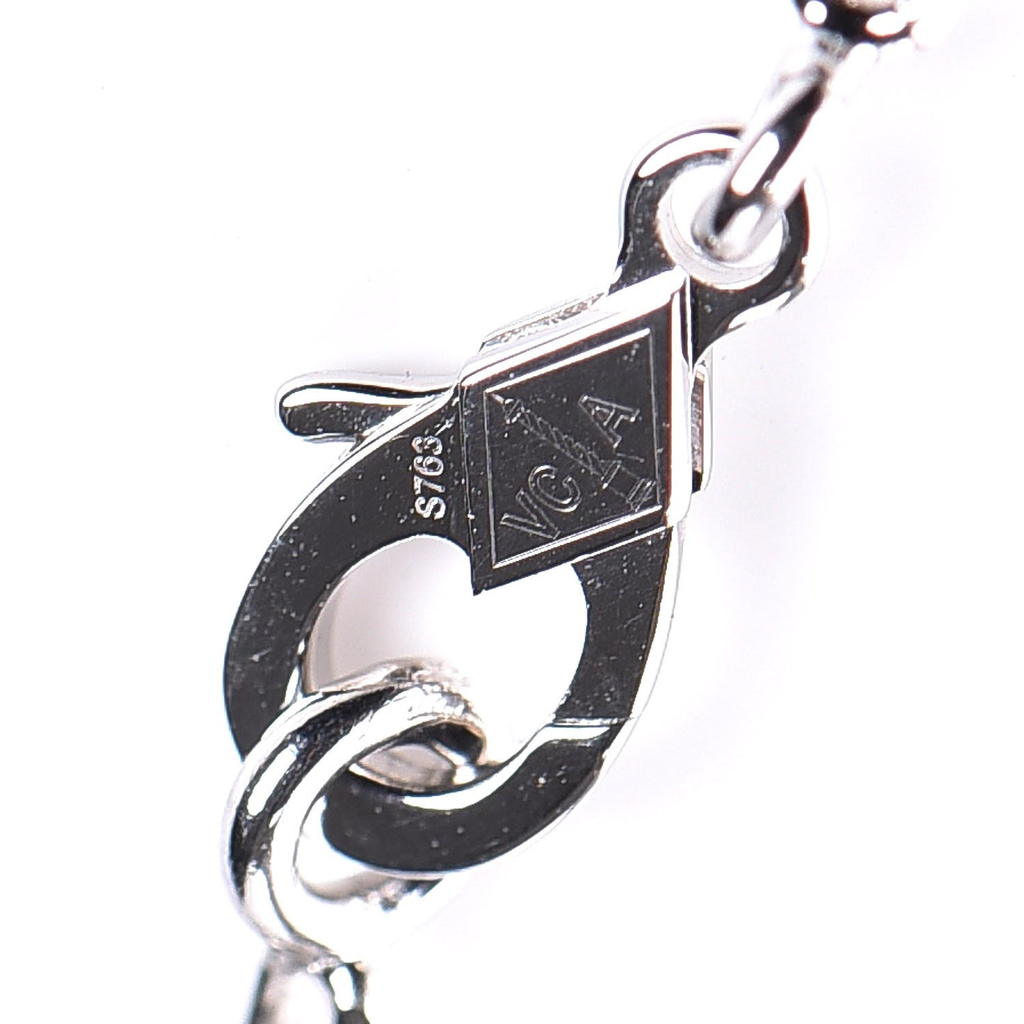 18K White Gold Black Onyx 20 Motifs Vintage Alhambra Necklace