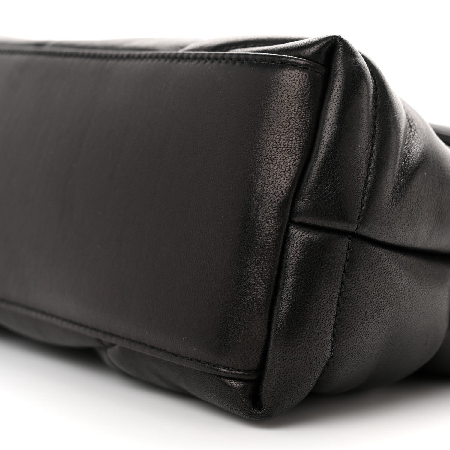 Saint Laurent Lambskin Quilted Small Loulou Puffer Monogram Chain Satchel Black 10 of 11