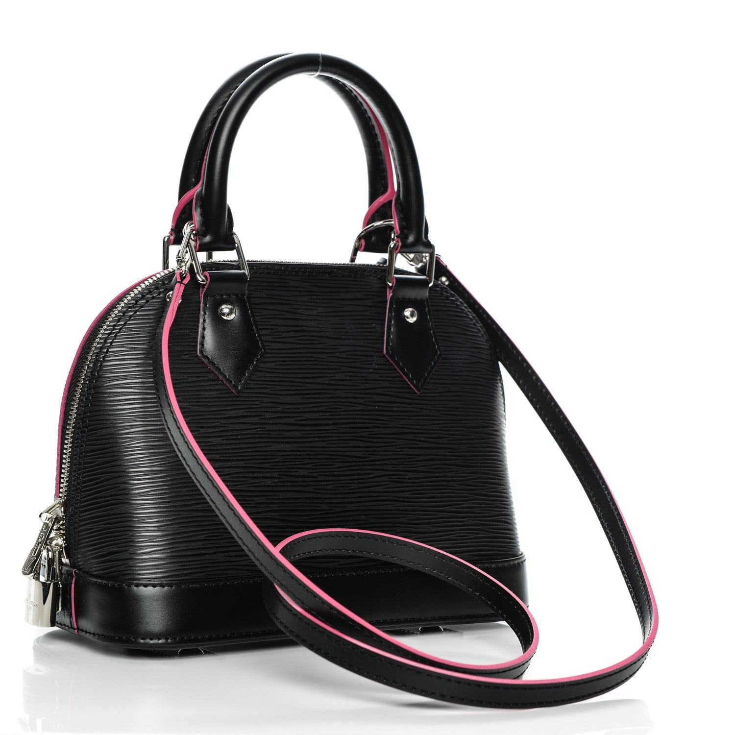 Louis Vuitton Epi Alma BB Black Hot Pink 3 of 6