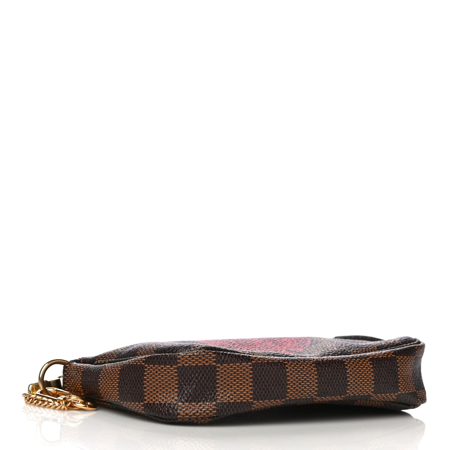 Louis Vuitton Damier Ebene Complice Trunks and Bags Mini Pochette Accessories Red 4 of 10