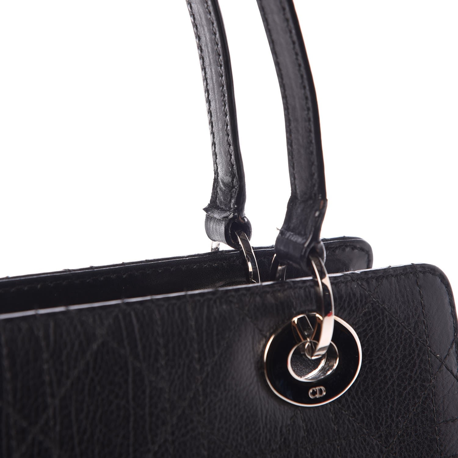 Christian Dior Calfskin Cannage Stitched East West Lady Dior Black 11 of 11