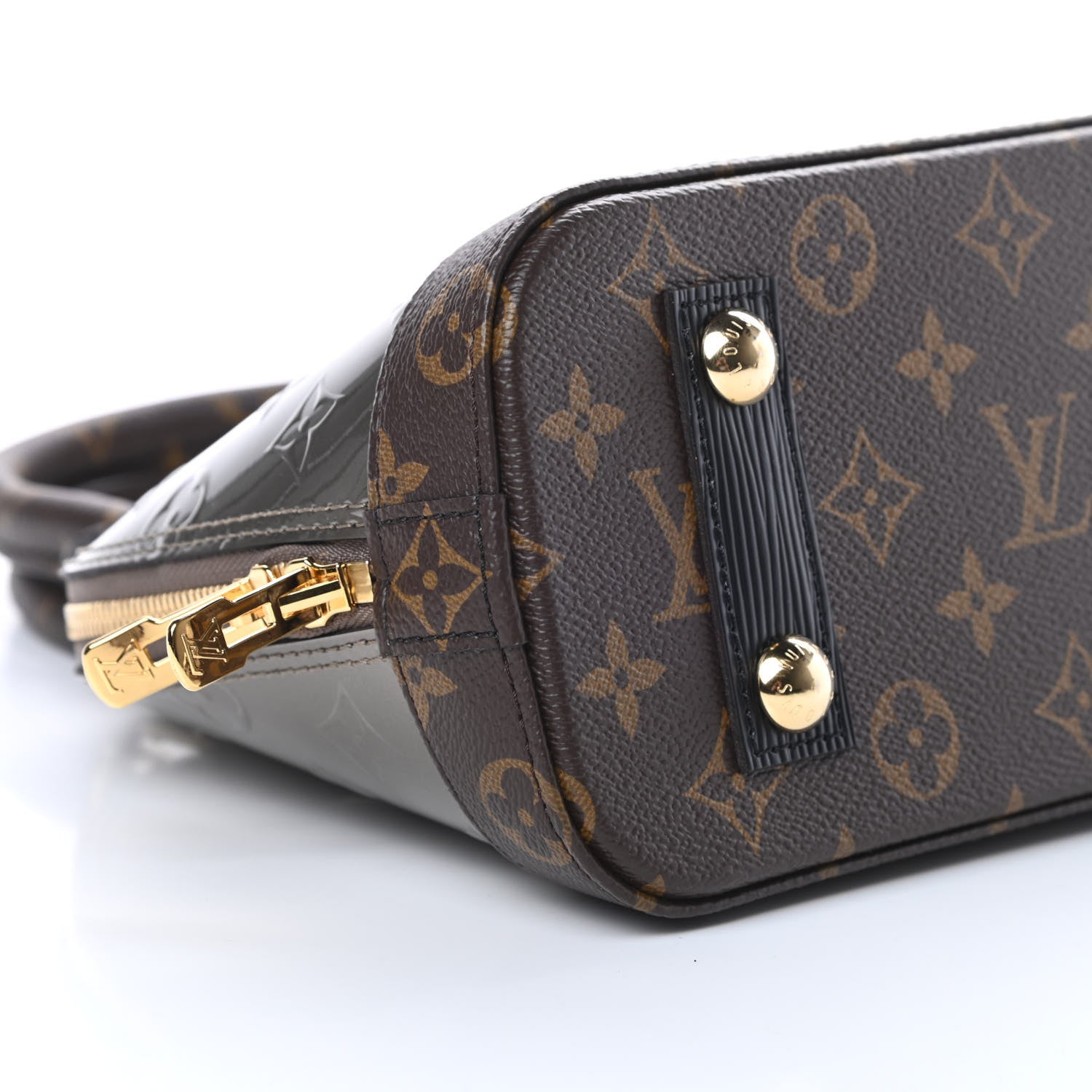 Louis Vuitton Vernis Epi Monogram Alma BB Champagne Metallise 9 of 10
