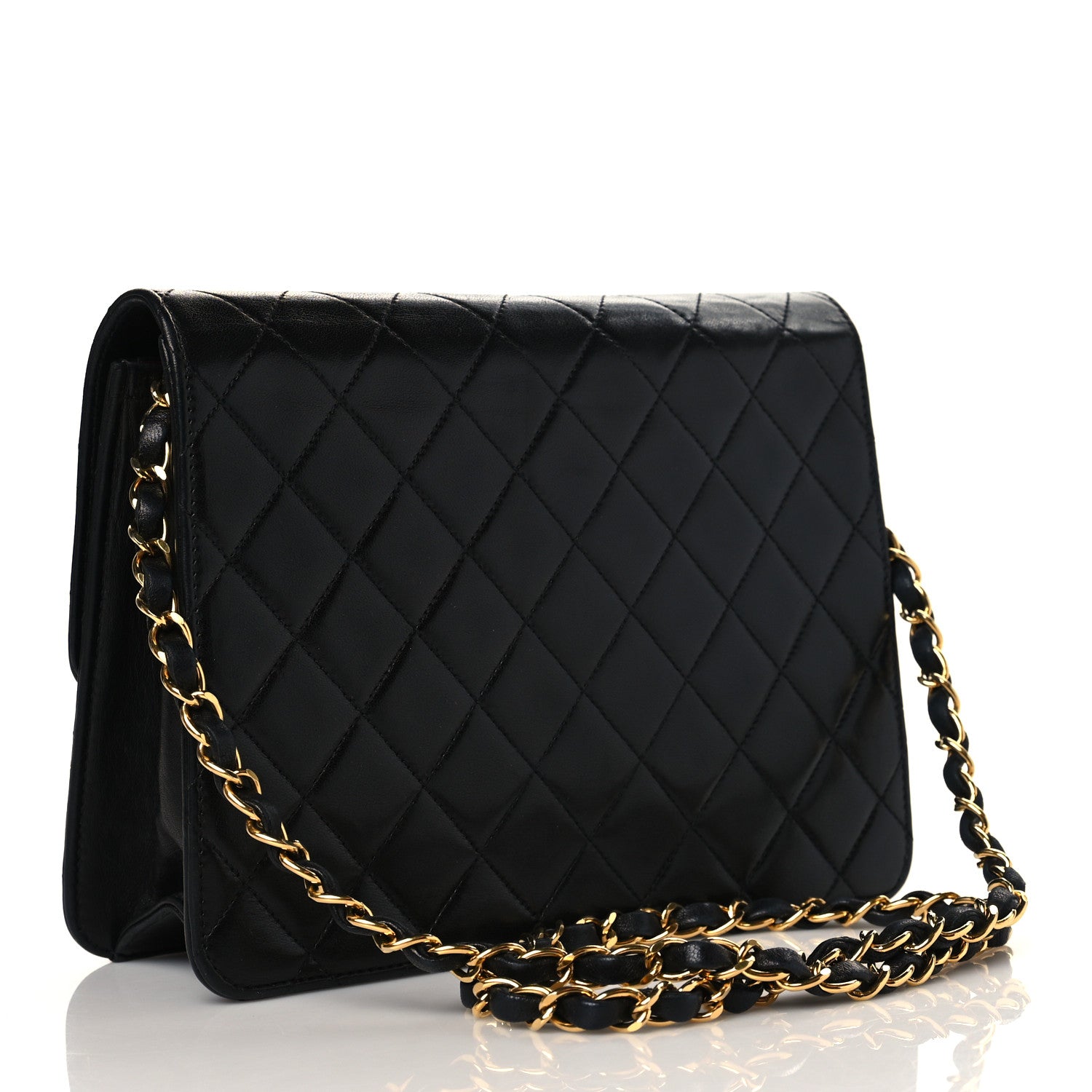 Chanel Lambskin Quilted Small Single Flap Black 2 of 10