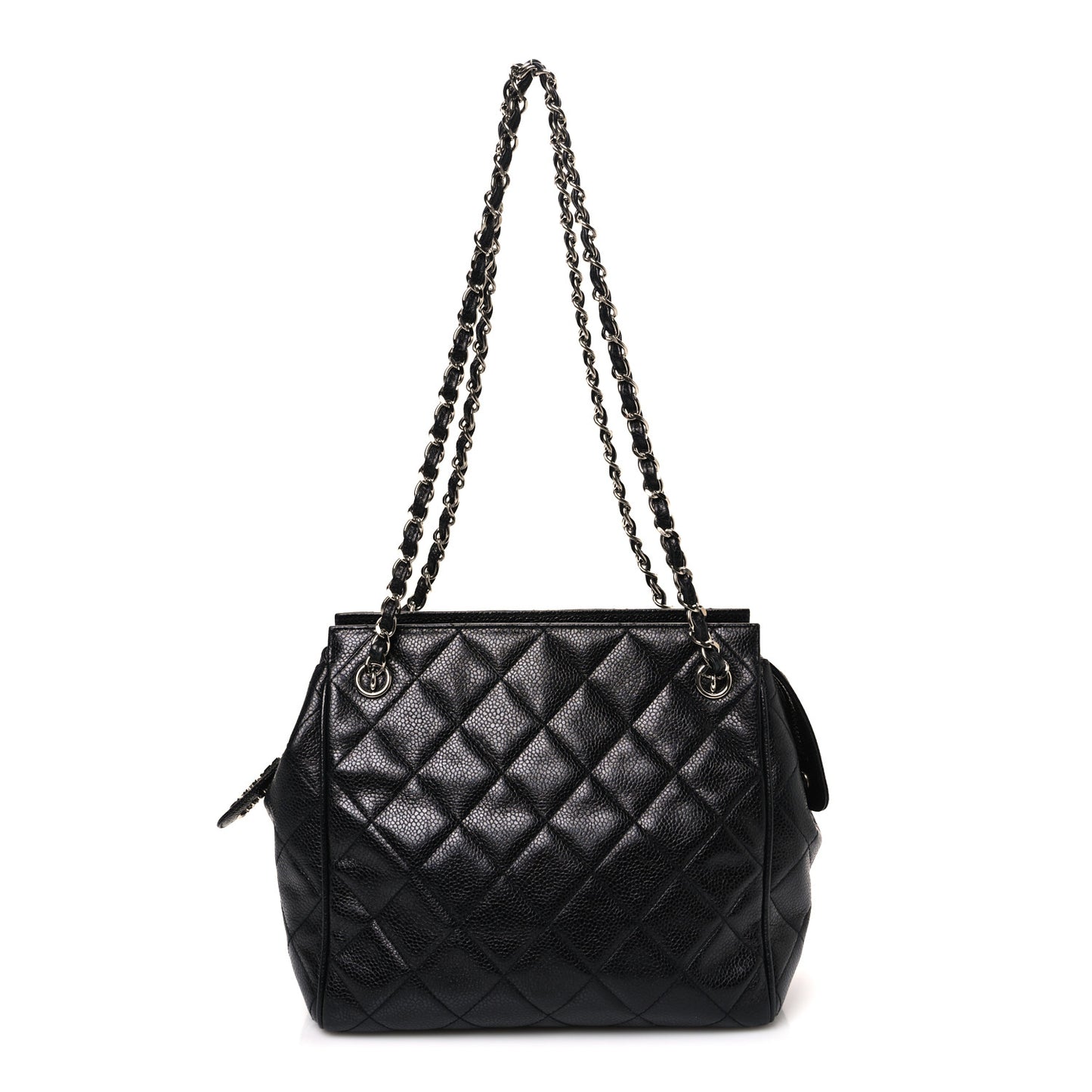 Caviar Quilted Shoulder Bag Black