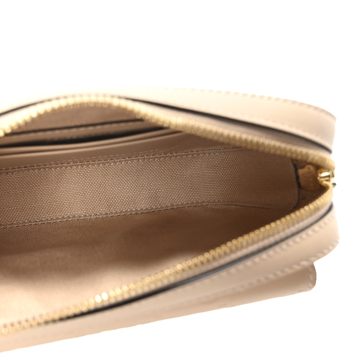 Gucci Calfskin GG Super Mini Debossed Chain Wallet Light Beige 5 of 10