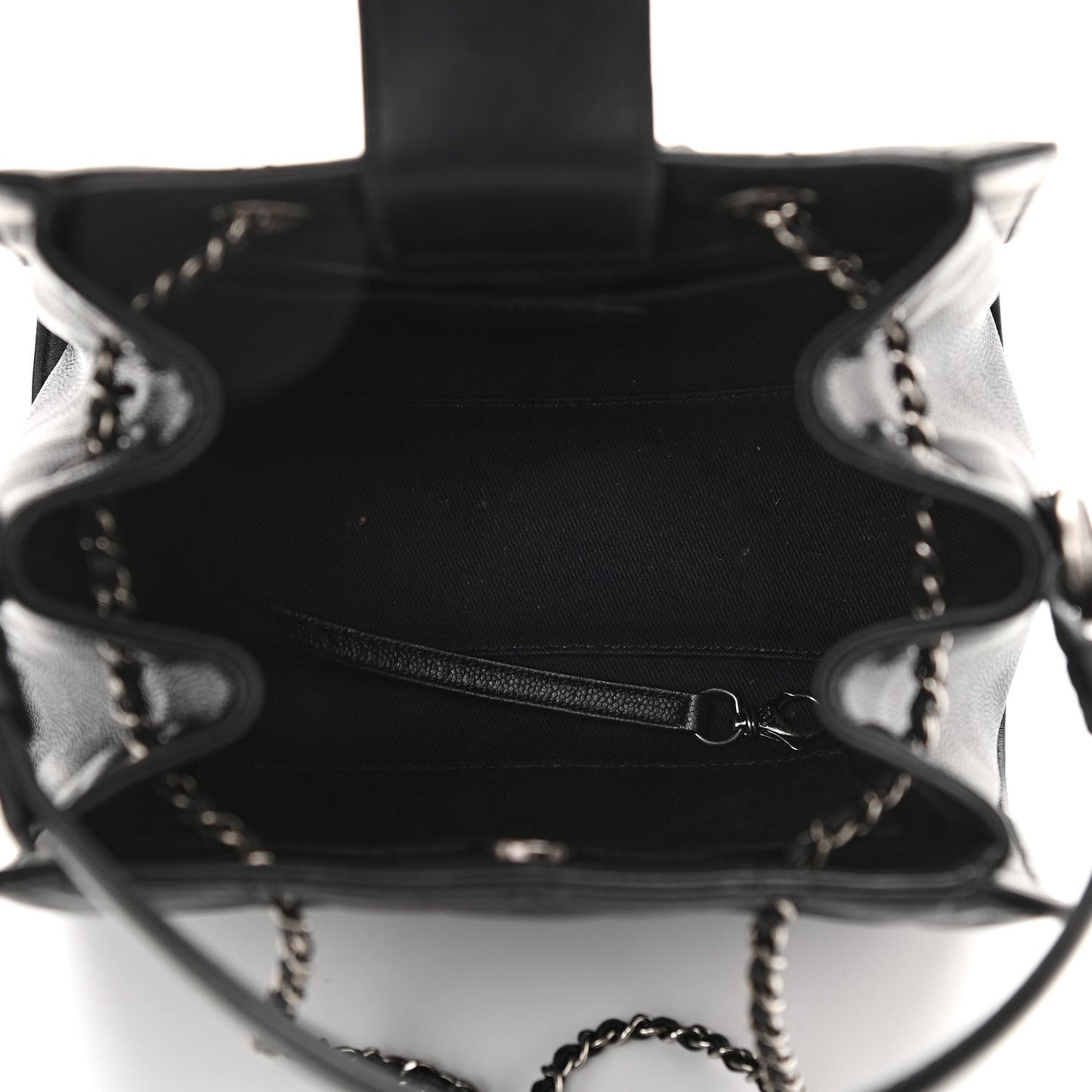 Caviar Quilted Small CC Bucket Bag Black