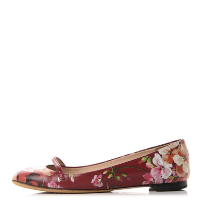 Gucci Calfskin Blooms Print Ballet Flats 35 Romantic Cherry Multicolor 1 of 12