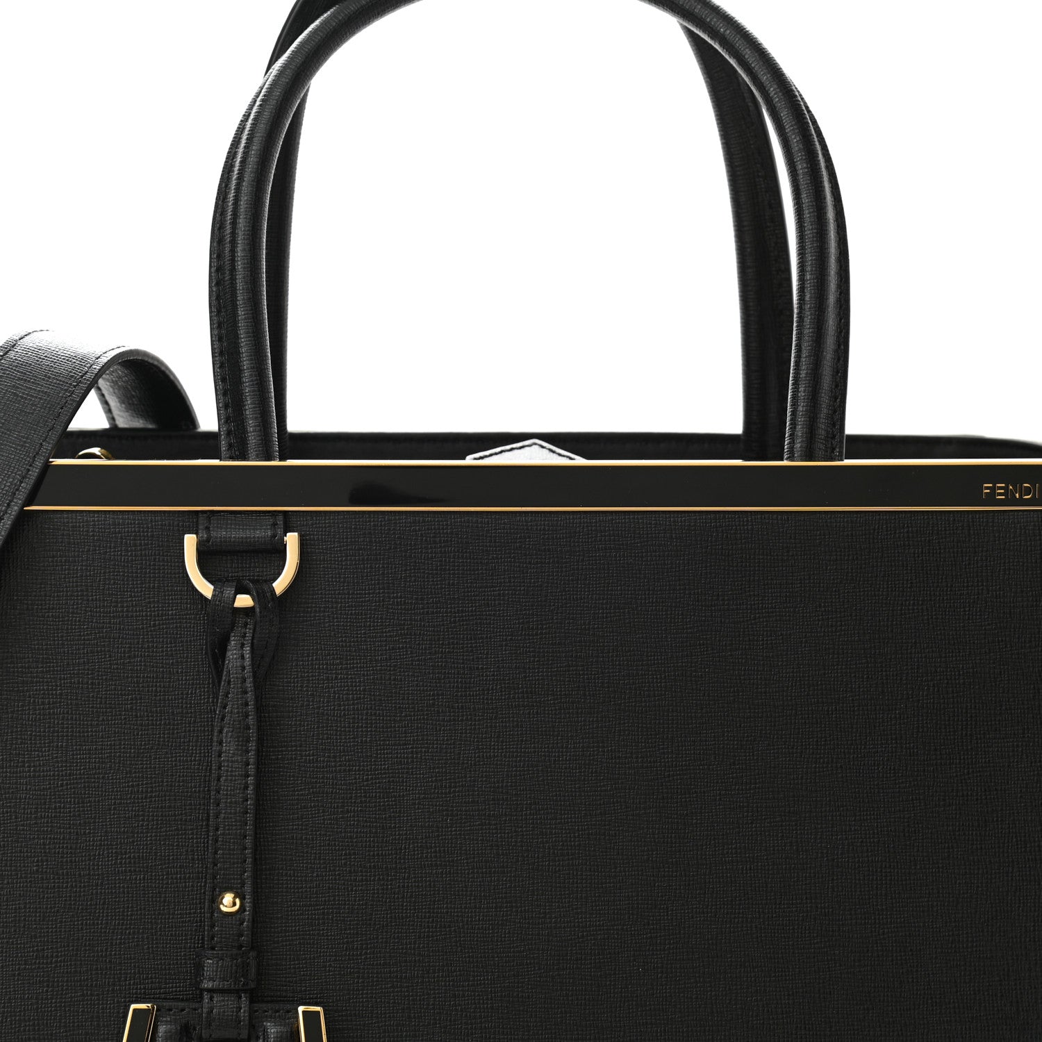 Fendi Vitello Elite Regular 2Jours Tote Black 7 of 10