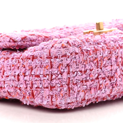 Chanel Tweed Enamel Quilted Mini Pending CC Square Flap Light Purple Pink Red 8 of 10