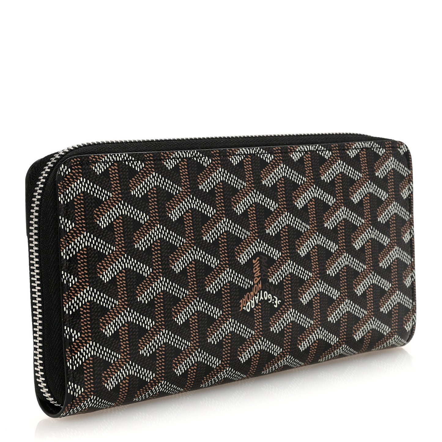 Goyardine Matignon Zip Around GM Wallet Black