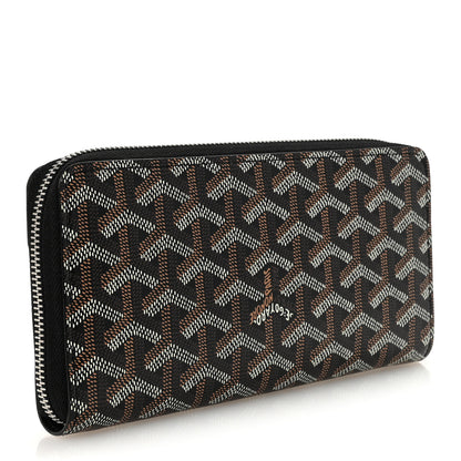 Goyard Goyardine Matignon Zip Around GM Wallet Black 3 of 7