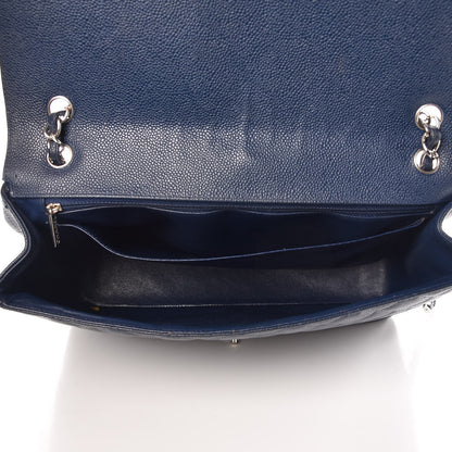 Chanel Caviar Quilted Maxi Single Flap Navy 5 of 16
