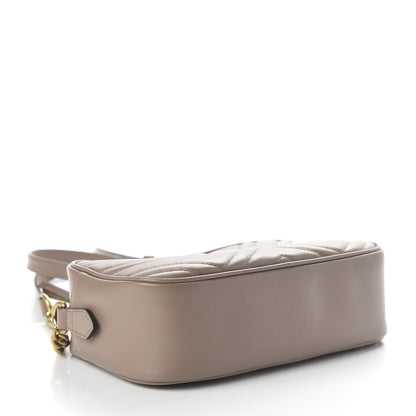 Gucci Calfskin Matelasse Small GG Marmont Chain Shoulder Bag Porcelain Rose 4 of 10