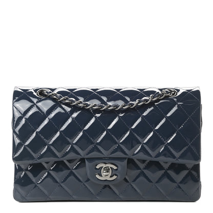 Chanel Patent Quilted Medium Double Flap Navy 1 of 12