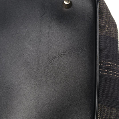 Burberry Canvas Mega Check Medium Ashby Hobo Black 11 of 11