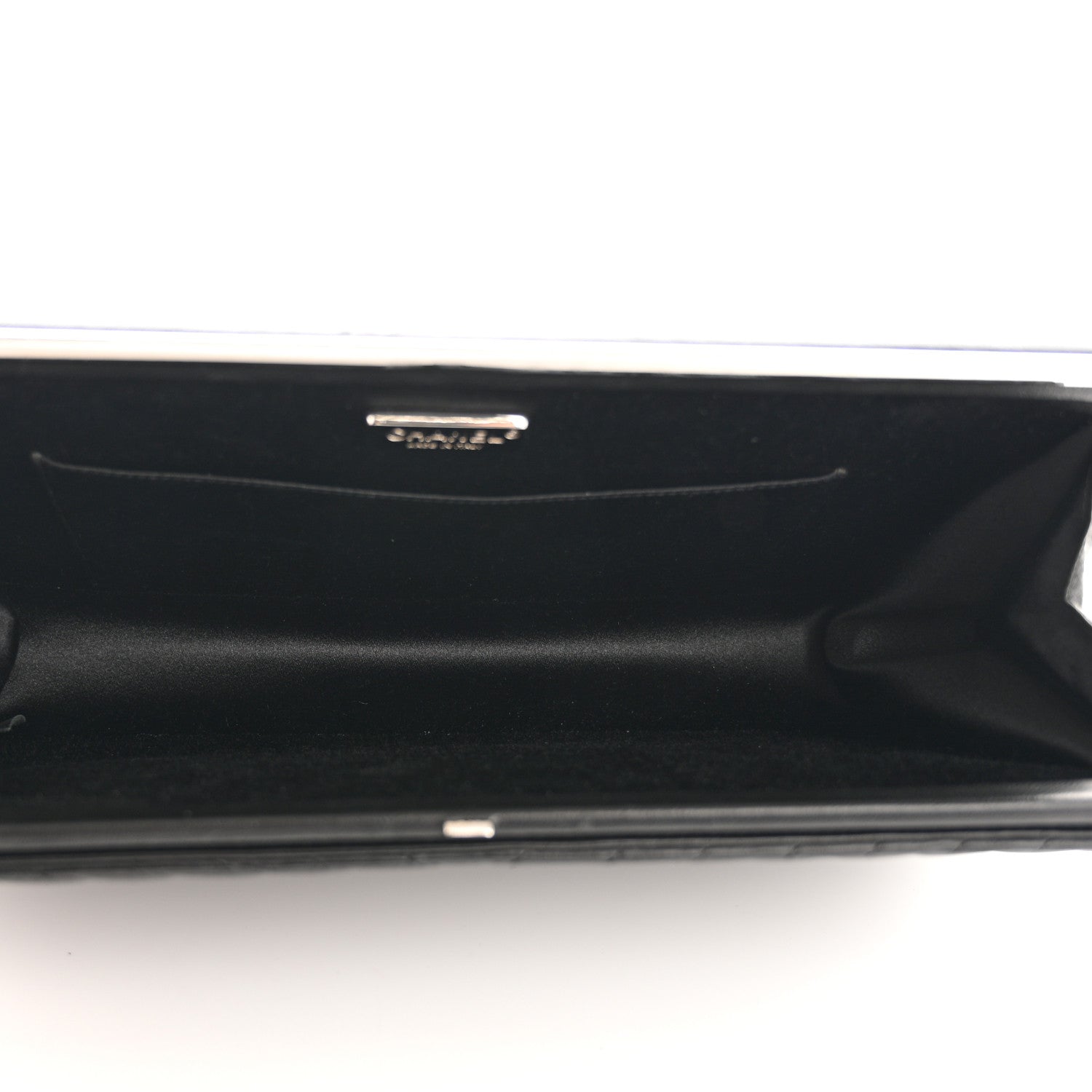 Chanel Lambskin Chevron Evening Clutch Black 5 of 8