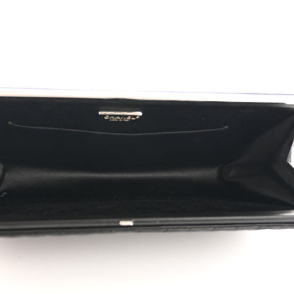 Chanel Lambskin Chevron Evening Clutch Black 5 of 8