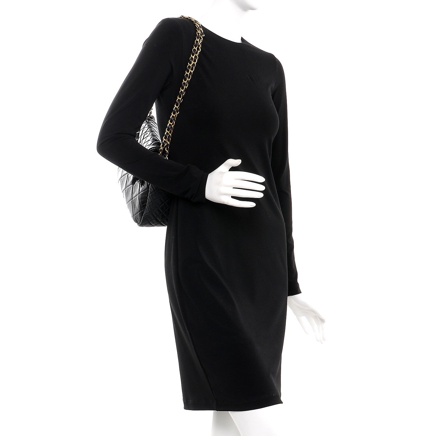 Chanel Glazed Crinkled Calfskin Medium East West Flap Black 2 of 7