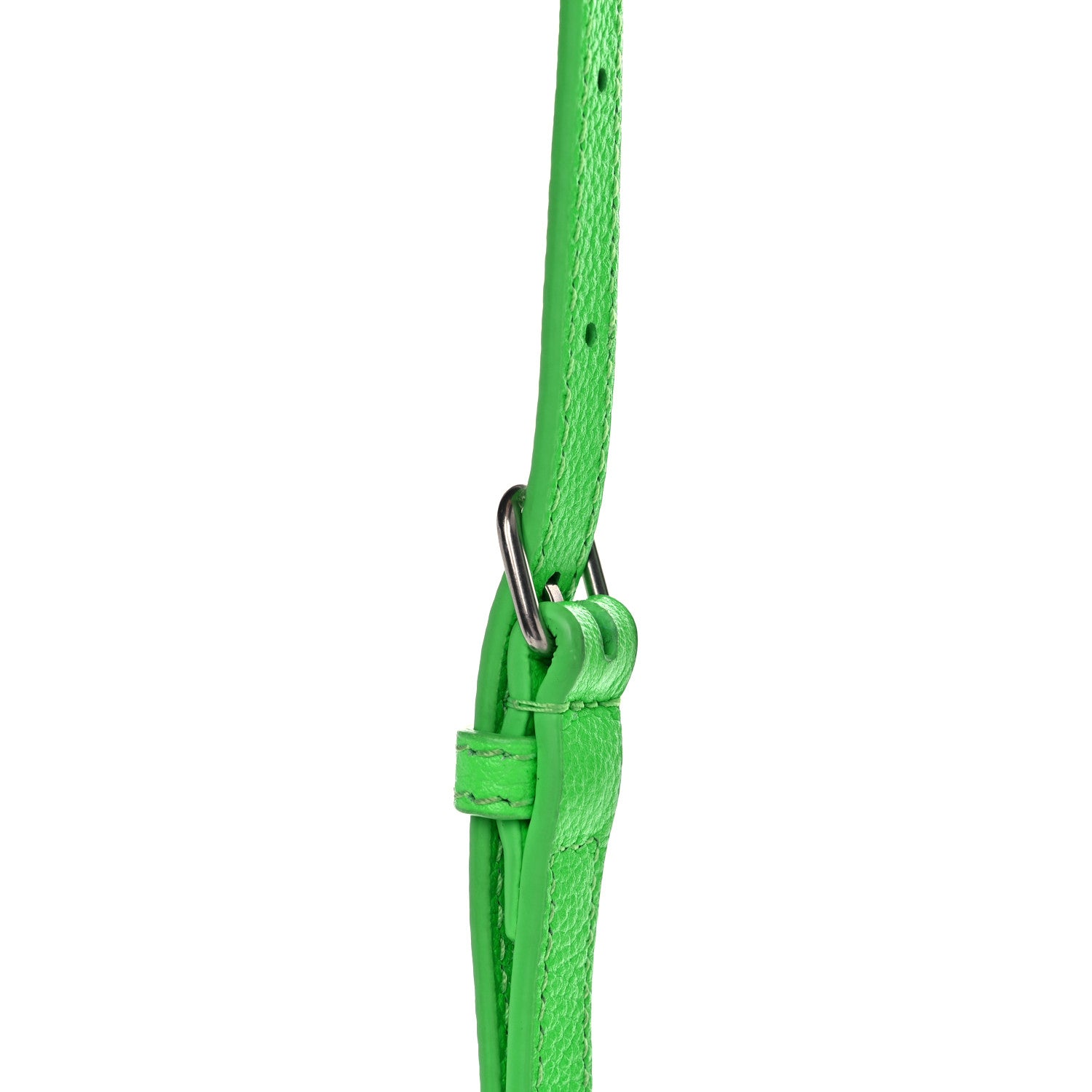Balenciaga Grained Calfskin Logo Cloud Clutch XS Fluo Green 12 of 12