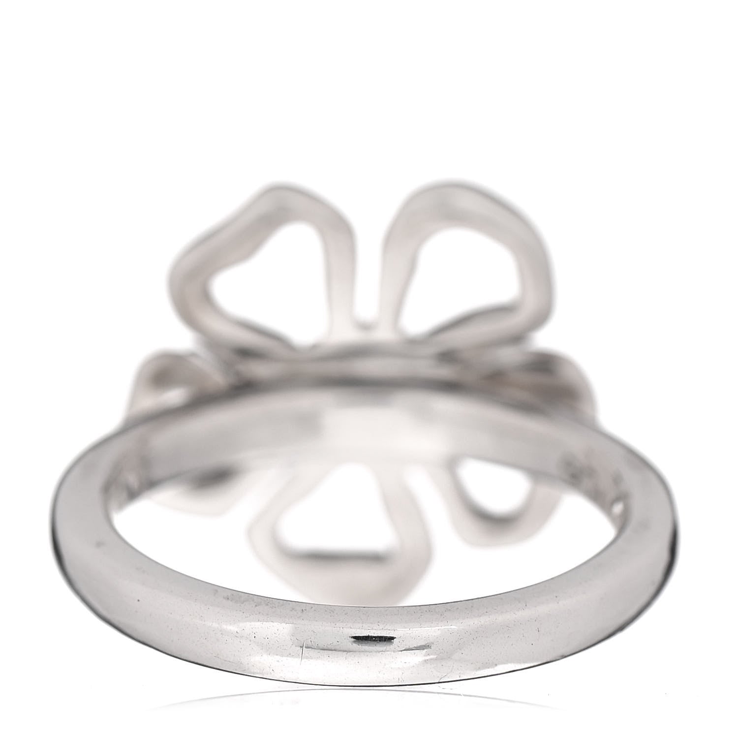 Tiffany Sterling Silver Open Flower Ring 50 5.25 4 of 5