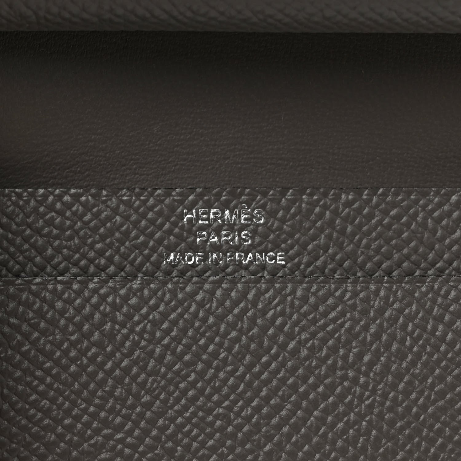 Hermes Epsom Bearn Card Holder Wallet Gris Meyer 6 of 7
