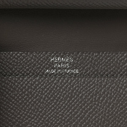 Hermes Epsom Bearn Card Holder Wallet Gris Meyer 6 of 7