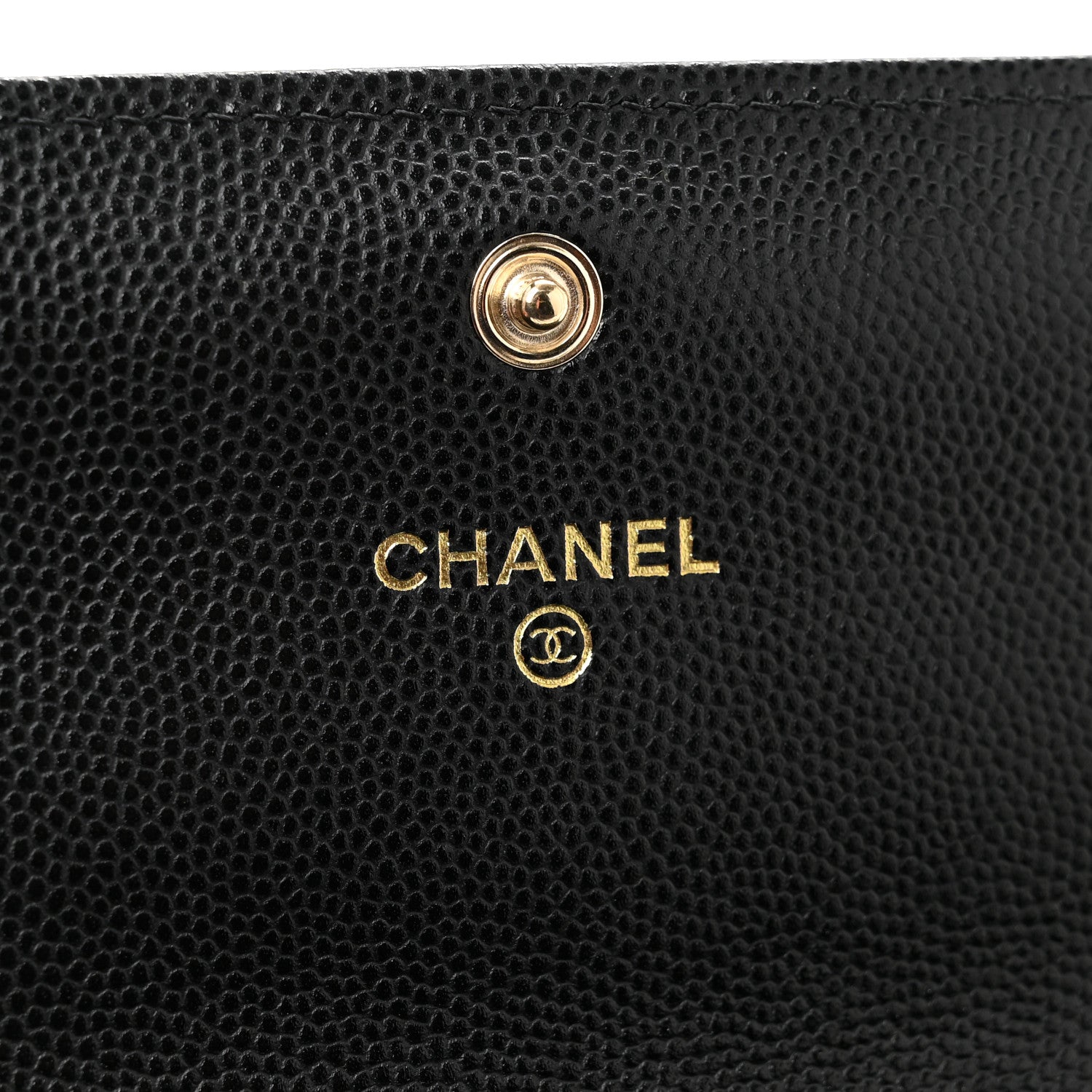 Chanel Caviar Quilted Crystal CC Large Gusset Flap Wallet Black 6 of 9