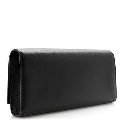 Saint Laurent Grain De Poudre Monogram Cassandre Clutch Black 3 of 6