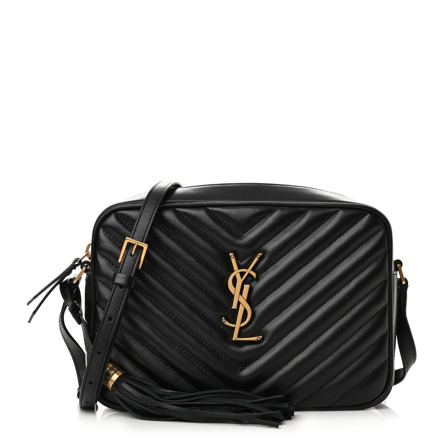 Calfskin Matelasse Monogram Lou Camera Bag Black