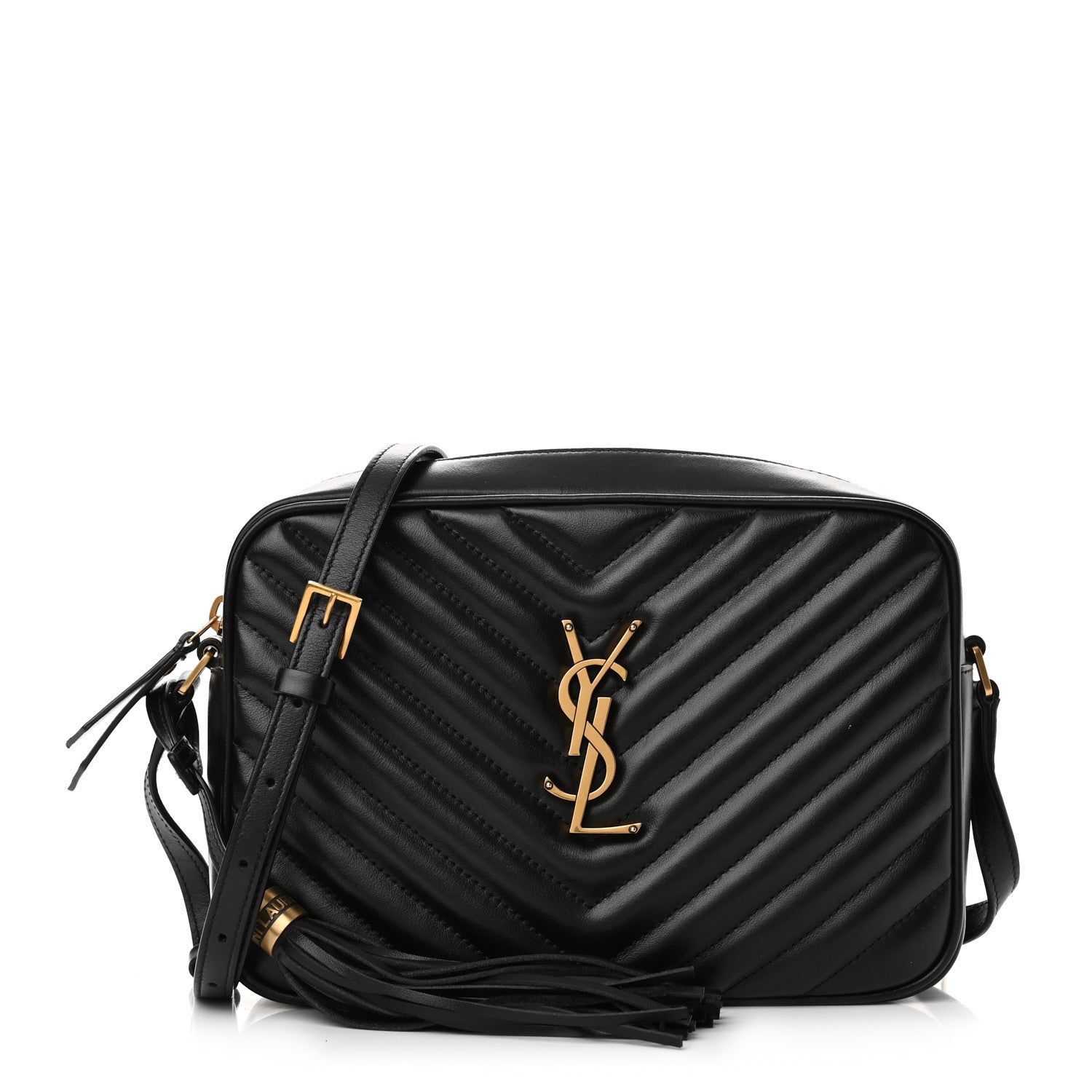 Saint Laurent Calfskin Matelasse Monogram Lou Camera Bag Black 1 of 11