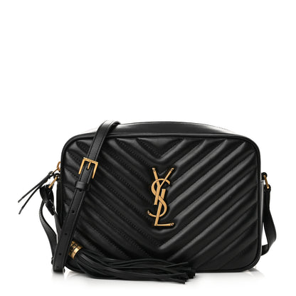 Saint Laurent Calfskin Matelasse Monogram Lou Camera Bag Black 1 of 11