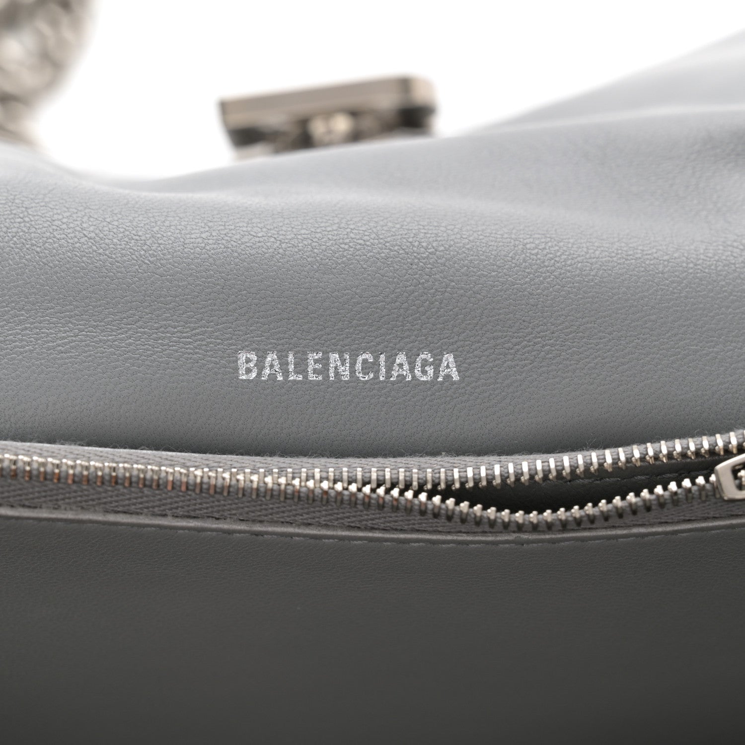 Balenciaga Crushed Calfskin Quilted Small Crush Chain Bag Silver 6 of 13