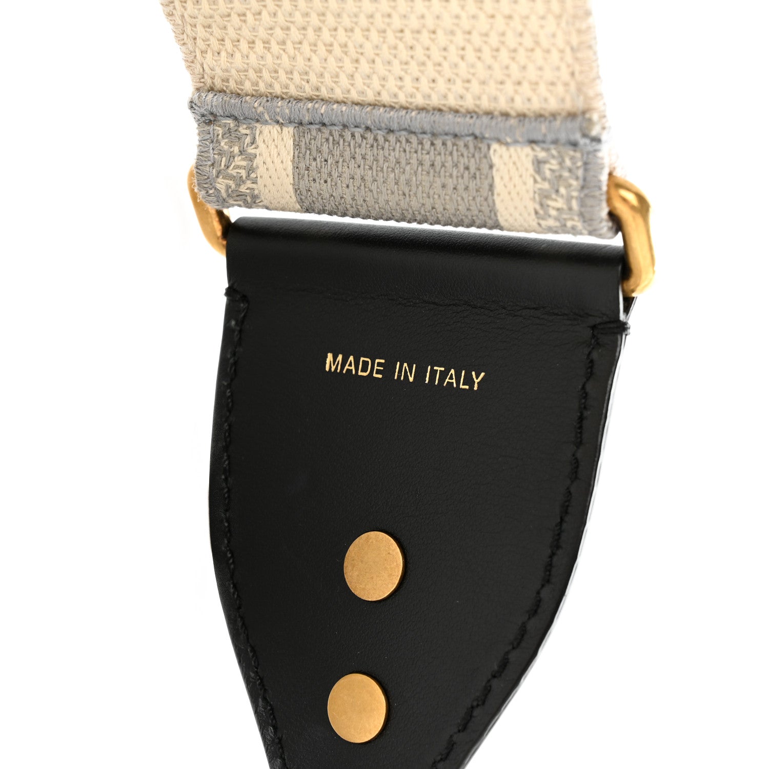 Christian Dior Canvas Embroidered Shoulder Strap Grey 4 of 5