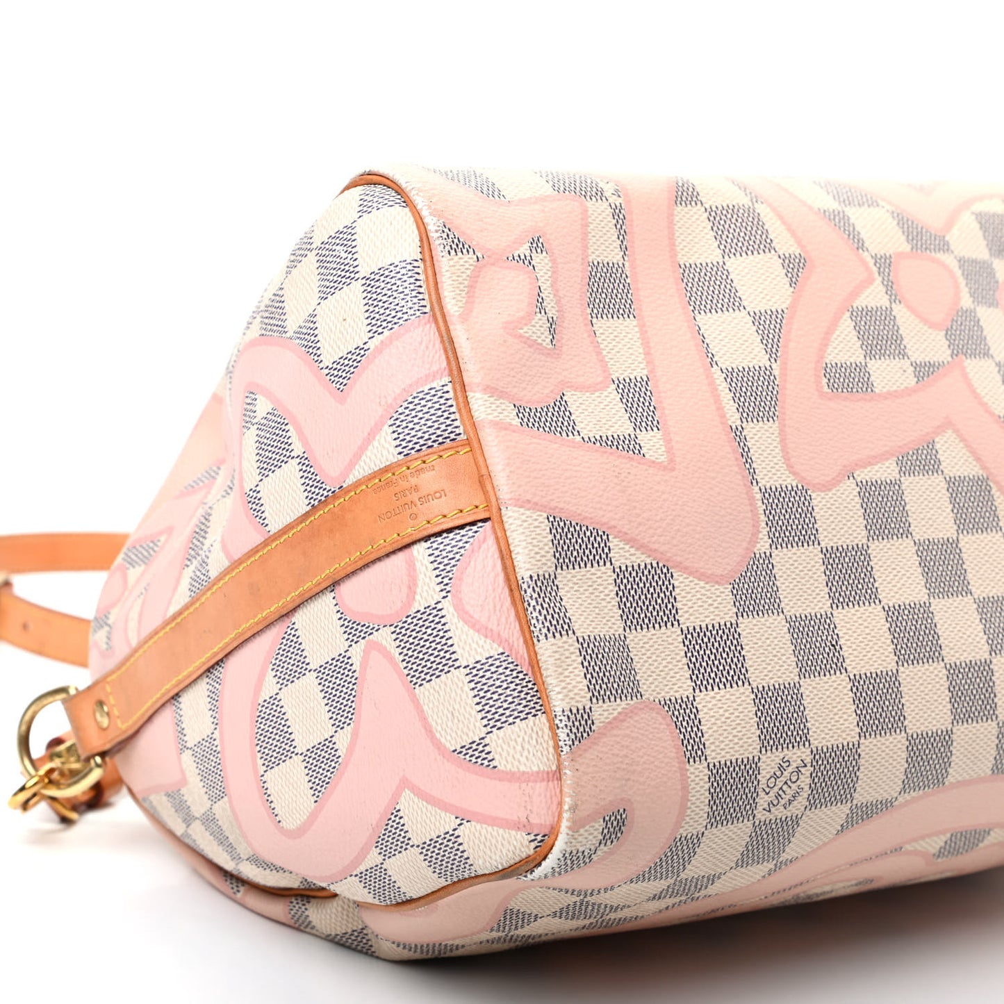 Damier Azur Tahitienne Speedy Bandouliere 30 Rose Ballerine