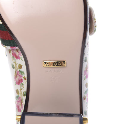 Gucci Calfskin Web Pearl Floral Embellished Peyton Loafer 39 White Multicolor 9 of 11
