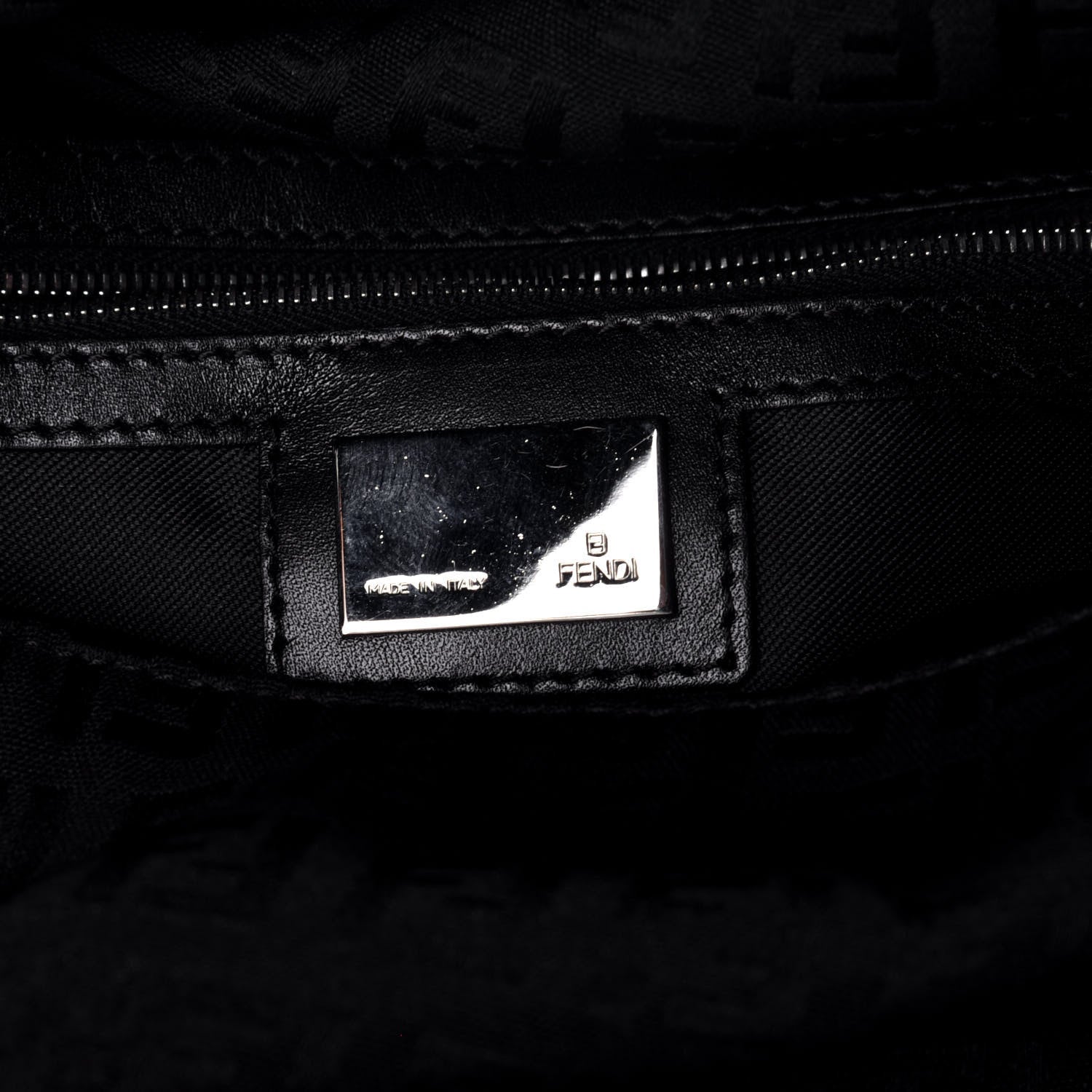 Fendi Zucchino Mama Baguette Black 6 of 9