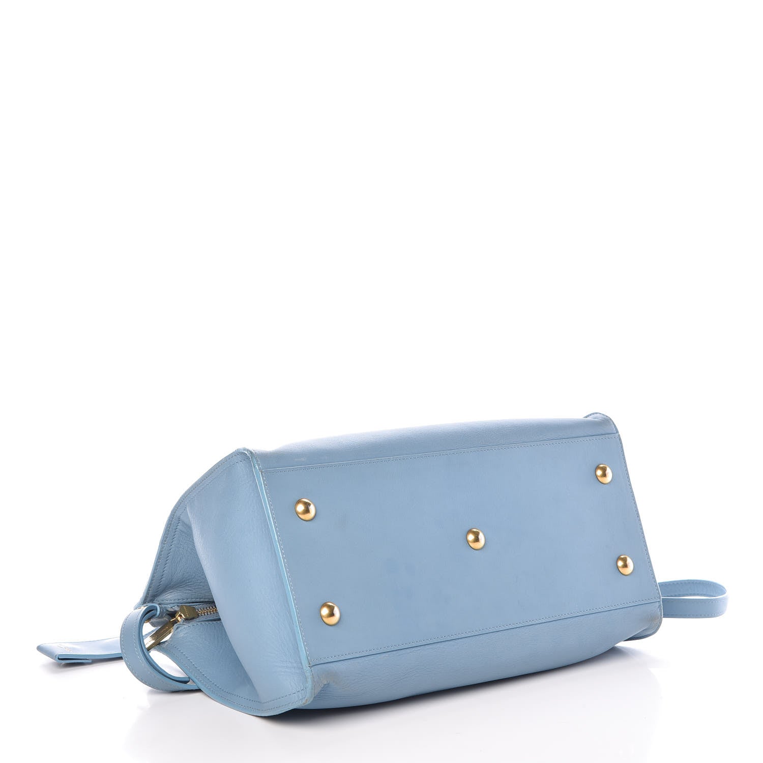 Saint Laurent Calfskin Small Classic Y Cabas Blue Glacier 4 of 14