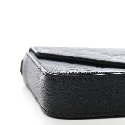 Louis Vuitton Empreinte Pochette Felicie Chain Wallet Black 16 of 17