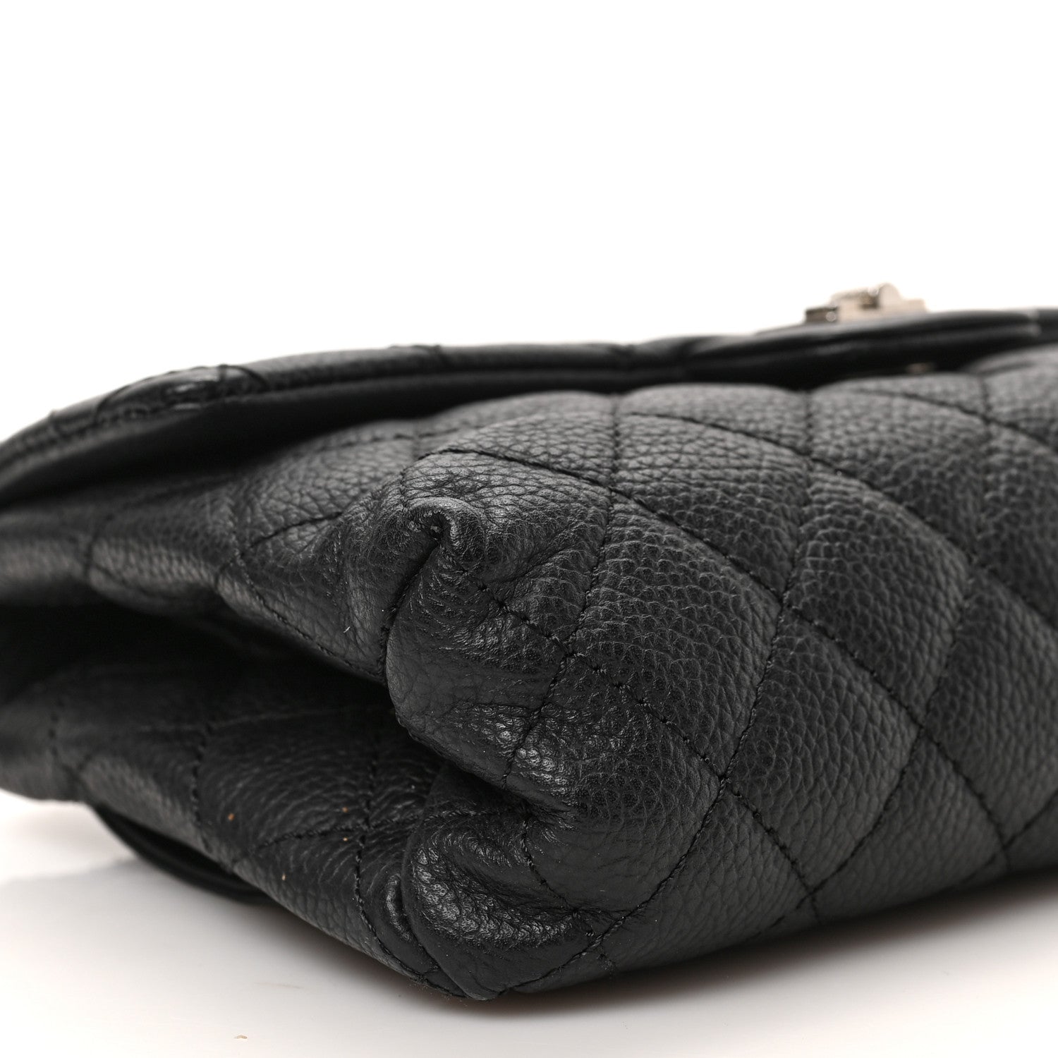Chanel Grained Calfskin Quilted 2.55 Reissue Flap Belt Bag Clutch Black 5 of 9