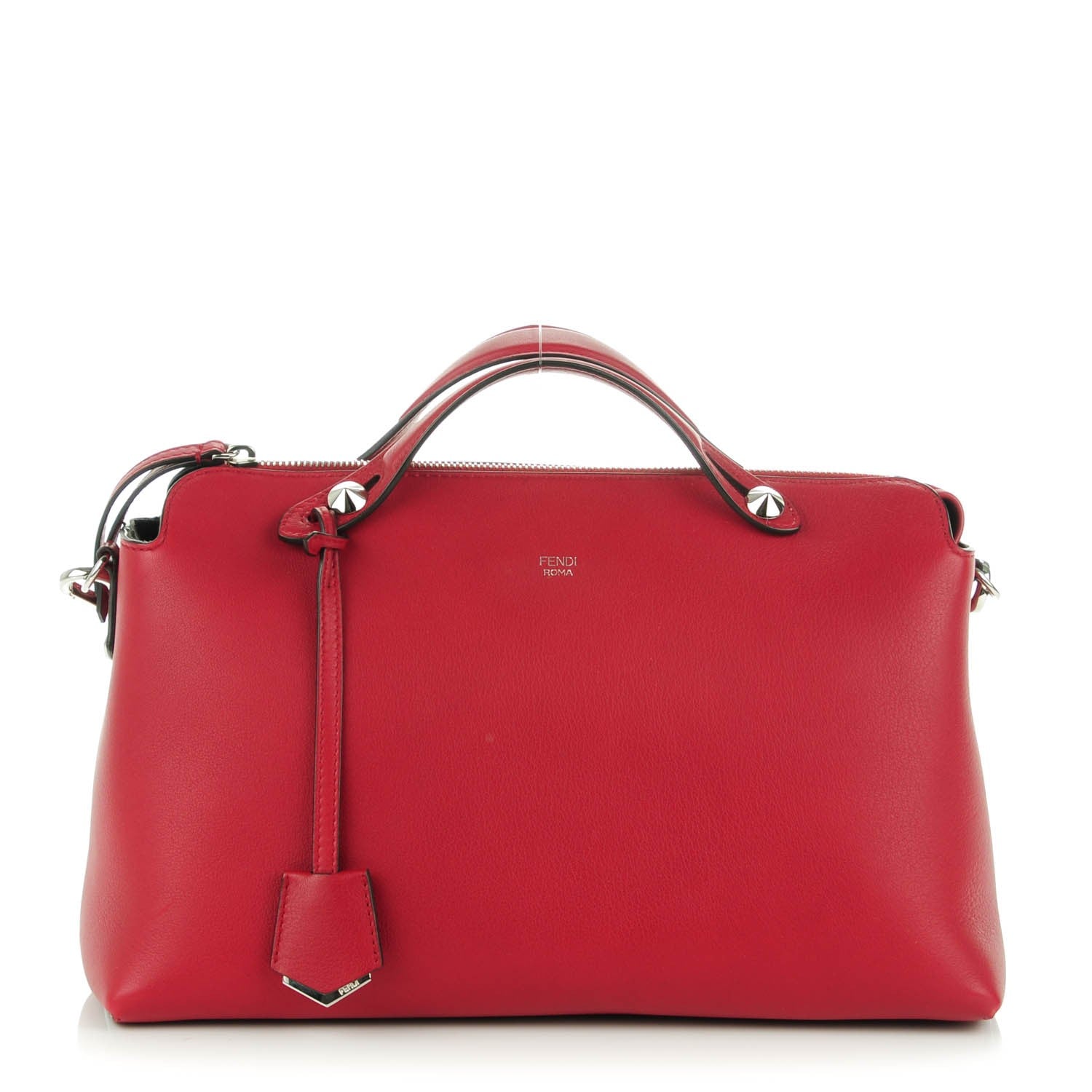 Fendi Vitello Dolce Marmol Large By The Way Boston Bag Ciliegia 1 of 7