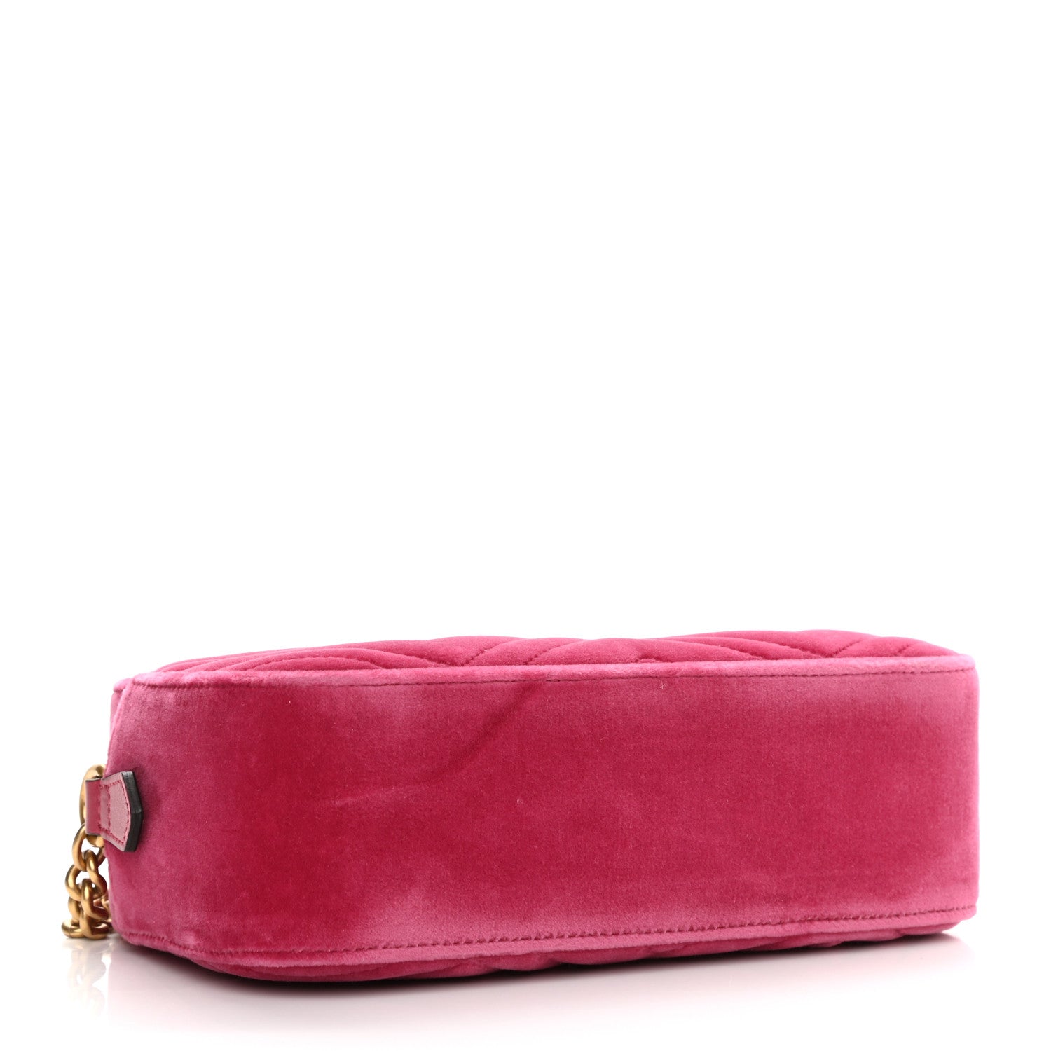Gucci Velvet Matelasse Small GG Marmont Chain Shoulder Bag Light Raspberry Rose 4 of 8