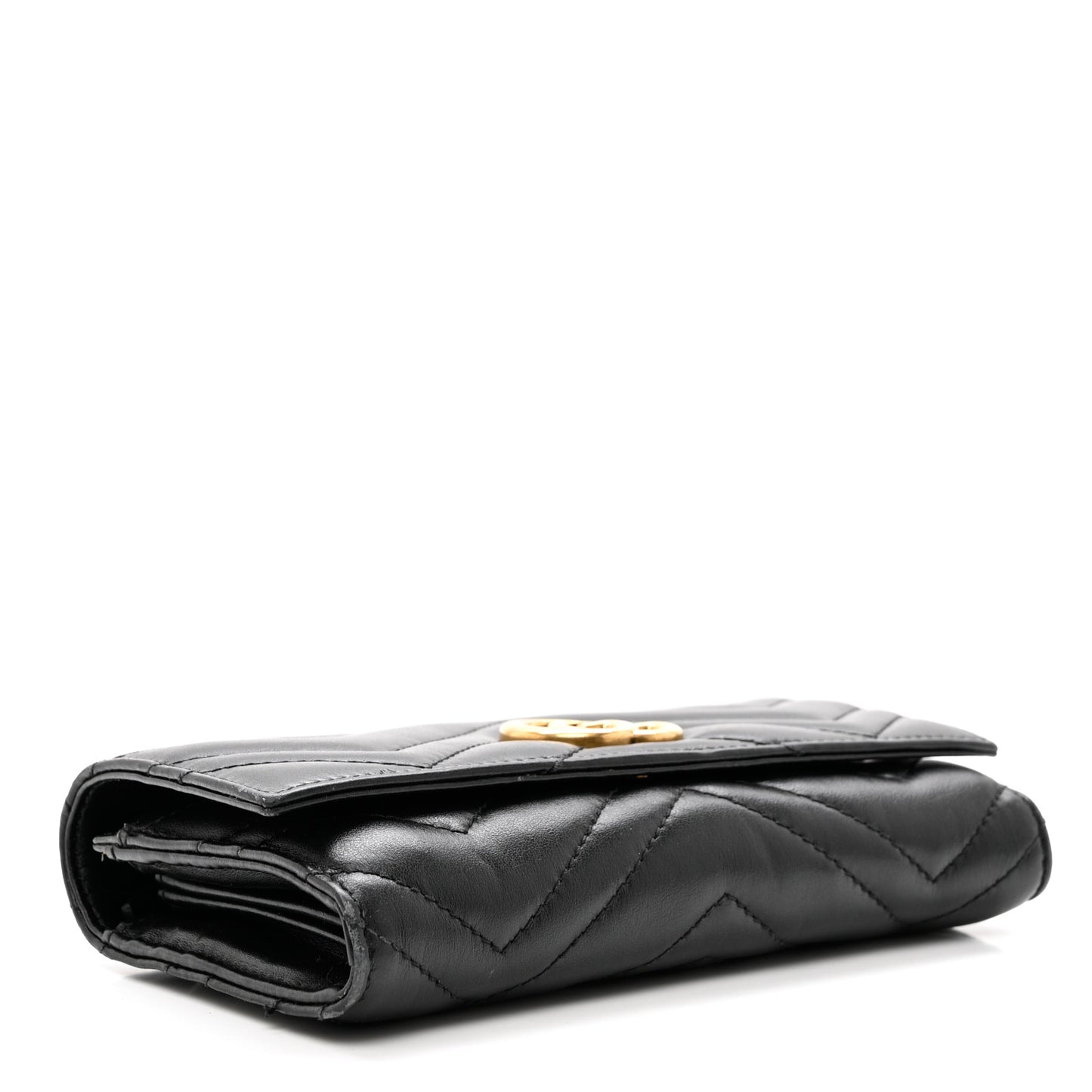 Calfskin Matelasse GG Marmont Continental Wallet Black