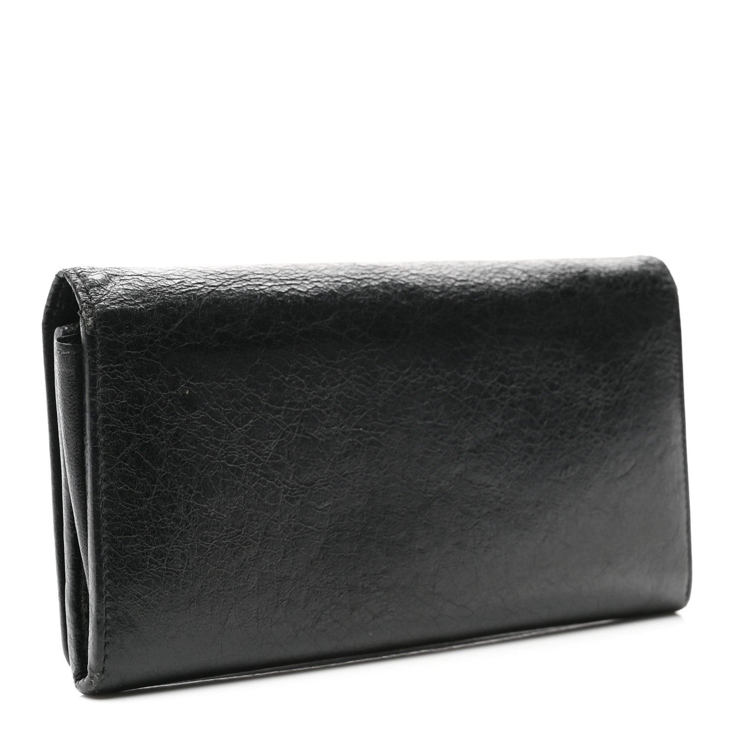 Balenciaga Agneau Giant 12 Gold Hardware Money Wallet Black 3 of 8