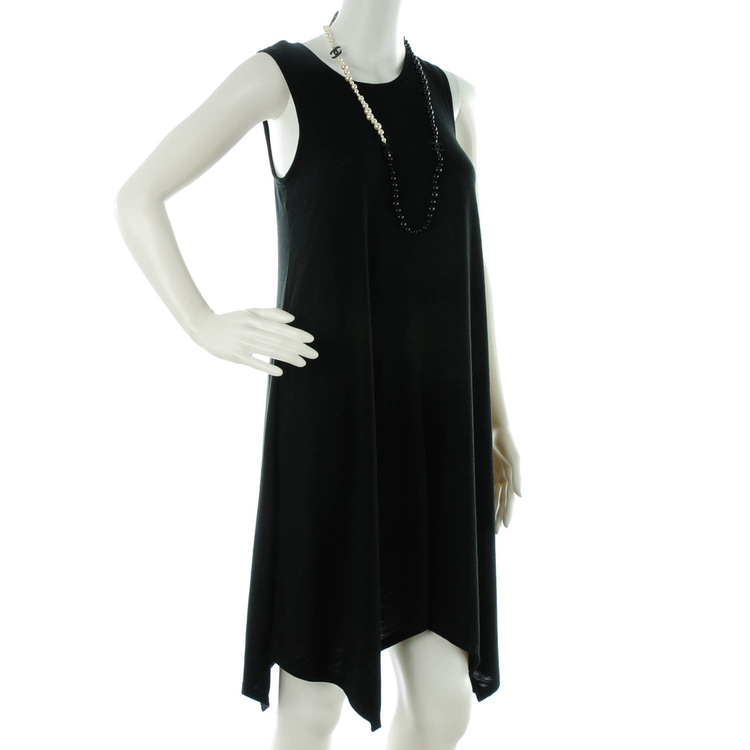Chanel Pearl Ruthenium Beaded CC Long Necklace Black 2 of 4