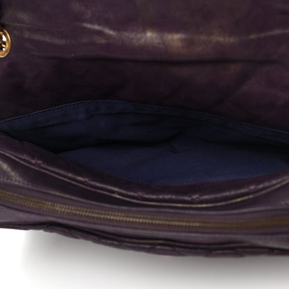 Chanel Iridescent Calfskin Quilted Large Shiva Flap Purple 6 of 11