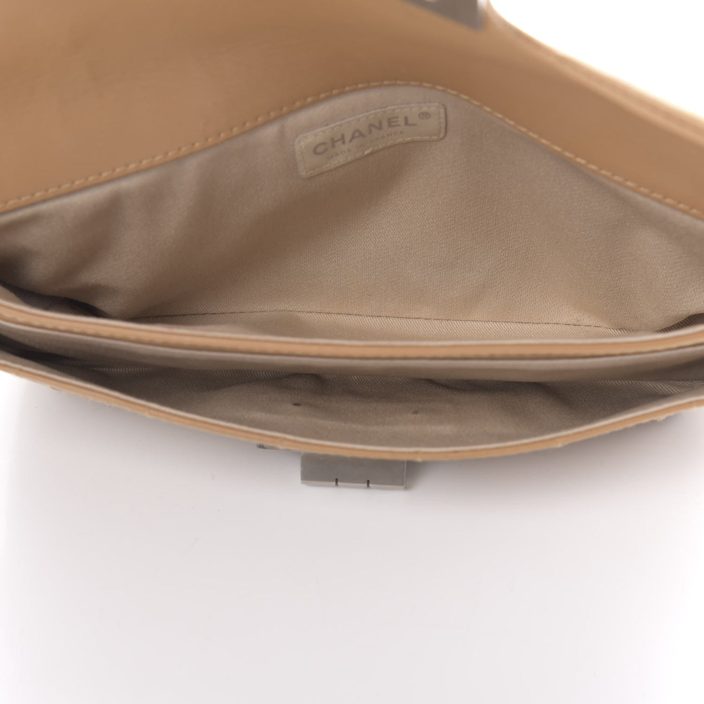 Calfskin Square Stitched Mademoiselle Shoulder Bag Tan